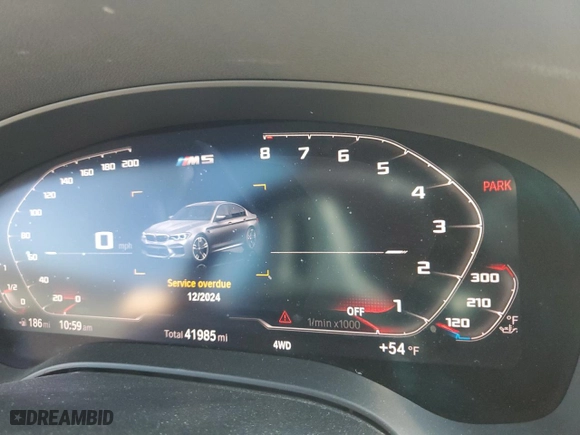 2020 BMW M5 Competition with VIN WBSJF0C04LCD78223, listed as a Copart auction lot 50374745 with 41,985 mi miles and Clean Title. Bid and sale history available at carsss.com. Image 9.