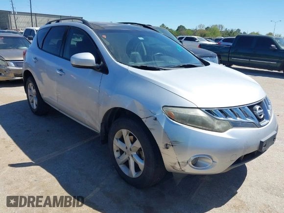 2009 Nissan Murano SL with VIN JN8AZ18U69W101940, listed as a IAAI auction lot 41852690 with 169,701 mi miles and . Bid and sale history available at DreamBid. Image 1.