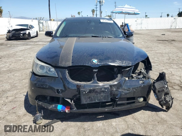 2006 BMW 5 Series 530i with VIN WBANE73556CM36242, listed as a Copart auction lot 52580755 with 162,065 mi miles and Salvage Title. Bid and sale history available at carsss.com. Image 5.