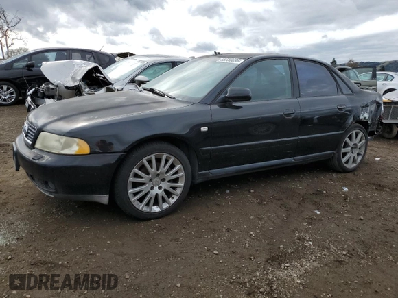 2001 Audi A4 с VIN WAUDC68D51A140718, выставлен на аукционе Copart как лот 43730695 с пробегом 151 442 миль миль и Списание • Salvage title. История ставок и продаж доступна на DreamBid. Изображение 1.
