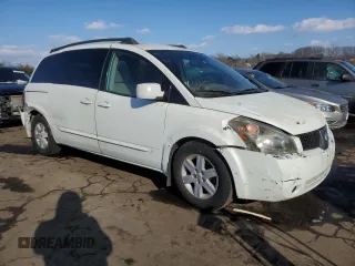 2004 Nissan Quest SE with VIN 5N1BV28U14N347208, listed as a Copart auction lot 42295345 with 222,209 mi miles and Salvage Title. Bid and sale history available at carsss.com. Image 4.