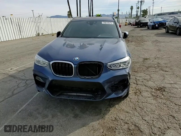 2020 BMW X3 M Competition with VIN 5YMTS0C00LLT10453, listed as a Copart auction lot 74014573 with 35,896 mi miles. Bid and sale history available at carsss.com. Image 11.