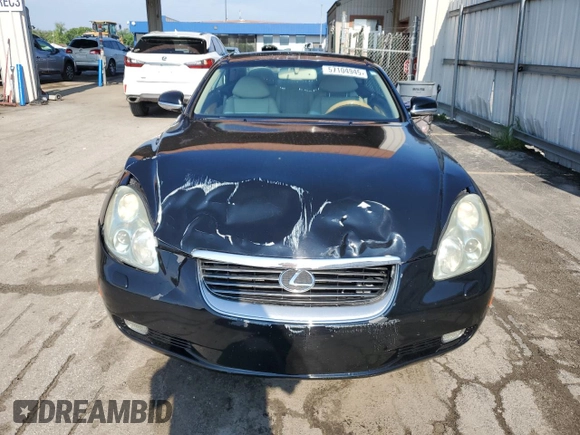 2002 Lexus SC 430 with VIN JTHFN48Y320002422, listed as a Copart auction lot 57104945 with 147,745 mi miles and Clean Title. Bid and sale history available at DreamBid. Image 5.