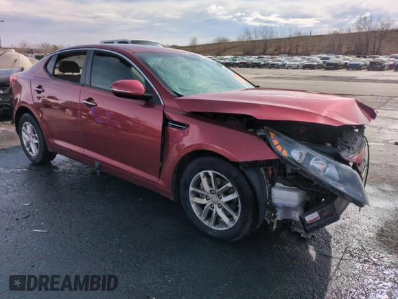 2013 Kia Optima LX with VIN 5XXGM4A75DG202908, listed as a Copart auction lot 50937545 with Not Provided miles and Salvage Title. Bid and sale history available at carsss.com. Image 4.
