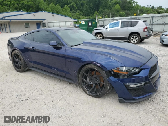 2020 Ford Mustang GT with VIN 1FA6P8CFXL5114668, listed as a Copart auction lot 58027235 with 11,792 mi miles and Salvage title. Bid and sale history available at DreamBid. Image 4.