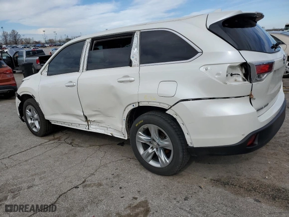 2015 Toyota Highlander Limited with VIN 5TDDKRFH9FS137585, listed as a Copart auction lot 49834255 with 138,281 mi miles and Salvage Title. Bid and sale history available at carsss.com. Image 2.