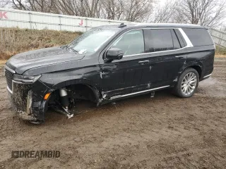 2021 Cadillac Escalade Premium Luxury z VIN 1GYS4CKL7MR349089, wystawiony jako Copart lot #85086864 z przebiegiem 63 045 mil mil oraz Szkody całkowita. Historia ofert i sprzedaży dostępna na DreamBid. Obrazek 1.