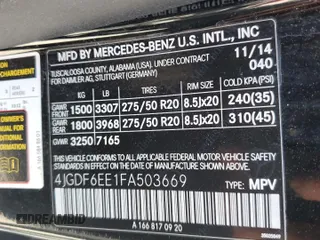2015 Mercedes-Benz GL-Class GL 450 with VIN 4JGDF6EE1FA503669, listed as a Copart auction lot 55438285 with 238,857 mi miles and Clean Title. Bid and sale history available at carsss.com. Image 13.