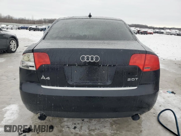 2007 Audi A4 2.0T with VIN WAUAF78E47A093098, listed as a Copart auction lot 86976454 with 98,237 mi miles and Clean Title. Bid and sale history available at carsss.com. Image 6.