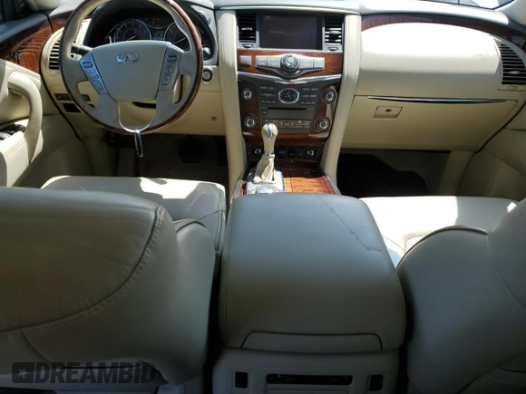2016 Infiniti QX80 with VIN JN8AZ2NE5G9121014, listed as a Copart auction lot 60242204 with 118,575 mi miles and Salvage Title. Bid and sale history available at carsss.com. Image 8.