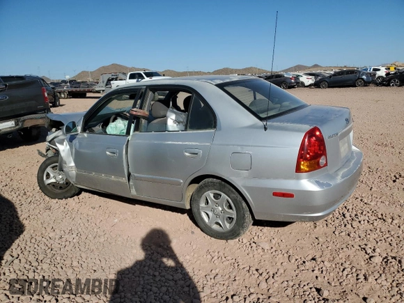 2003 Hyundai Accent GL with VIN KMHCG45CX3U429660, listed as a Copart auction lot 43824125 with 0 mi miles and Salvage Title. Bid and sale history available at carsss.com. Image 2.