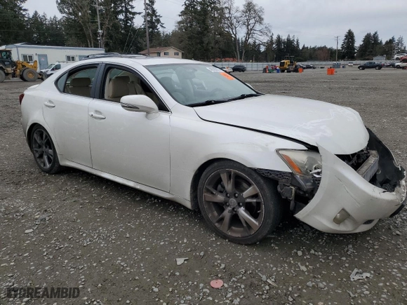 2010 Lexus IS 250 with VIN JTHBF5C24A2096978, listed as a Copart auction lot 48586875 with NaN miles and Salvage Title. Bid and sale history available at carsss.com. Image 4.