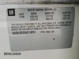 2010 Cadillac CTS Performance with VIN 1G6DL5EV2A0118761, listed as a Copart auction lot 76418284 with Not Provided miles and Salvage Title. Bid and sale history available at carsss.com. Image 13.