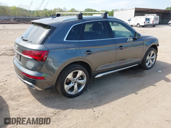 2022 Audi Q5 S line Premium Plus with VIN WA1EAAFY8N2001294, listed as a IAAI auction lot 42044244 with 56,967 mi miles and . Bid and sale history available at DreamBid. Image 4.