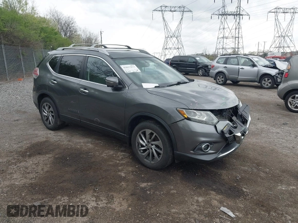 2014 Nissan Rogue SL with VIN 5N1AT2MV9EC823699, listed as a IAAI auction lot 42037833 with 96,093 mi miles. Bid and sale history available at carsss.com. Image 1.