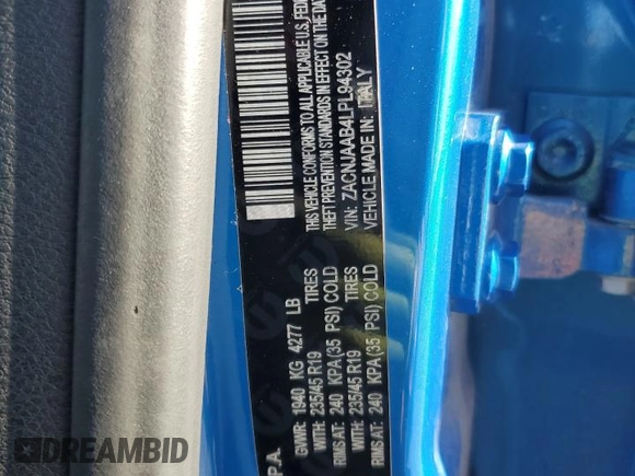 2020 Jeep Renegade Jeepster z VIN ZACNJAAB4LPL94302, wystawiony jako Copart lot #50396095 z przebiegiem 60 929 mil mil oraz Szkoda całkowita • Salvage title. Historia ofert i sprzedaży dostępna na DreamBid. Obrazek 14.