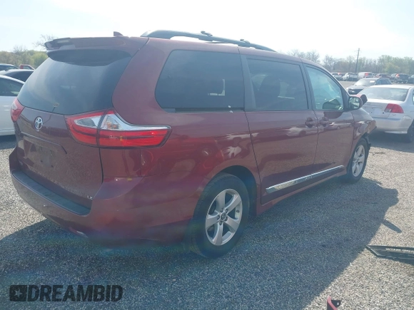 2018 Toyota Sienna LE Auto Access Seat with VIN 5TDKZ3DC2JS927200, listed as a IAAI auction lot 42062365 with 93,358 mi miles and . Bid and sale history available at DreamBid. Image 4.