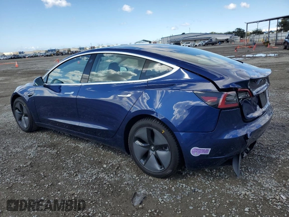 2019 Tesla Model 3 Mid Range with VIN 5YJ3E1EA8KF299456, listed as a Copart auction lot 48152695 with 27,144 mi miles and Salvage Title. Bid and sale history available at DreamBid. Image 2.