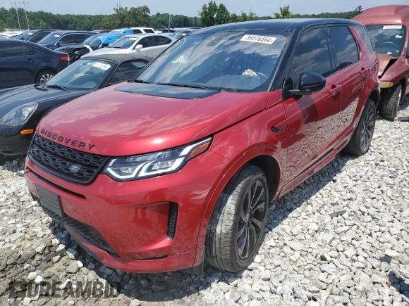 2020 Land Rover Discovery Sport S R-Dynamic with VIN SALCT2FX5LH842562, listed as a Copart auction lot 59576564 with 73,118 mi miles and Salvage Title. Bid and sale history available at carsss.com. Image 1.