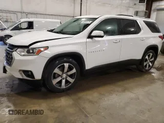 2018 Chevrolet Traverse LT z VIN 1GNEVHKW6JJ180143, wystawiony jako Copart lot #55993475 z przebiegiem 128 779 mil mil oraz Szkoda całkowita • Salvage title. Historia ofert i sprzedaży dostępna na DreamBid. Obrazek 1.