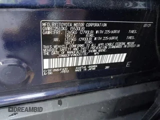2021 Toyota RAV4 SE with VIN JTMAB3FV9MD051787, listed as a IAAI auction lot 42357030 with 40,793 mi miles and . Bid and sale history available at DreamBid. Image 9.