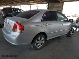 2008 Kia Spectra EX with VIN KNAFE122285579648, listed as a Copart auction lot 53661315 with 223,405 mi miles and Salvage Title. Bid and sale history available at carsss.com. Image 3.