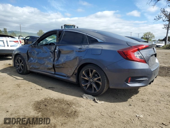 2019 Honda Civic Sport with VIN 2HGFC2F80KH523447, listed as a Copart auction lot 50557765 with 63,969 mi miles and Salvage Title. Bid and sale history available at DreamBid. Image 2.
