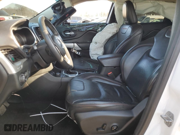 2018 Jeep Cherokee Trailhawk with VIN 1C4PJMBB0JD512787, listed as a Copart auction lot 48319185 with 0 mi miles and Salvage Title. Bid and sale history available at carsss.com. Image 7.