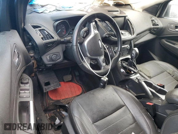 2014 Ford Escape Titanium with VIN 1FMCU0JX0EUD43299, listed as a Copart auction lot 49587535 with 0 mi miles and Salvage Title. Bid and sale history available at carsss.com. Image 8.