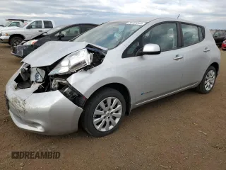 2016 Nissan LEAF S with VIN 1N4BZ0CP6GC313575, listed as a Copart auction lot 58181543 with 0 mi miles. Bid and sale history available at carsss.com. Image 1.