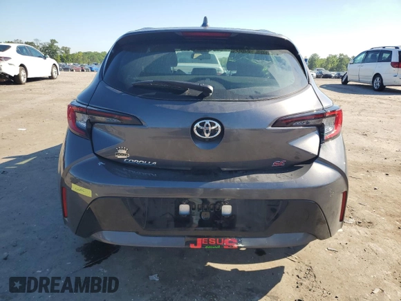 2024 Toyota Corolla Hatchback SE with VIN JTND4MBE5R3221588, listed as a Copart auction lot 55447094 with 4,736 mi miles and Salvage Title. Bid and sale history available at carsss.com. Image 6.