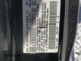 2014 Honda Odyssey Touring with VIN 5FNRL5H97EB016624, listed as a Copart auction lot 53444645 with 244,126 mi miles and Salvage Title. Bid and sale history available at DreamBid. Image 15.