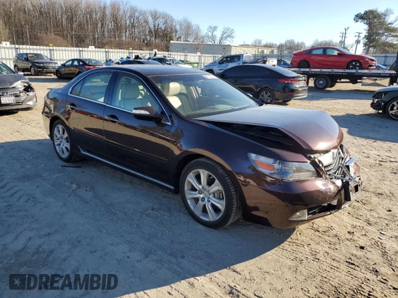 2011 Acura RL Technology with VIN JH4KB2F60BC000509, listed as a Copart auction lot 86744244 with 83,289 mi miles and Salvage Title. Bid and sale history available at DreamBid. Image 4.