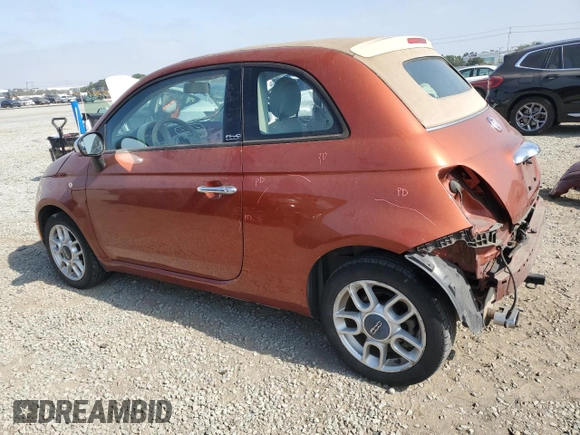 2012 FIAT 500 Pop with VIN 3C3CFFDR1CT347856, listed as a Copart auction lot 61759385 with 126,388 mi miles and Salvage title. Bid and sale history available at DreamBid. Image 2.
