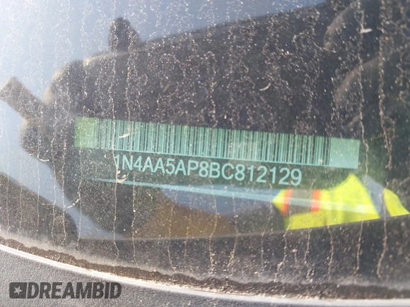 2011 Nissan Maxima SV with VIN 1N4AA5AP8BC812129, listed as a IAAI auction lot 42494532 with Not provided miles and . Bid and sale history available at DreamBid. Image 11.