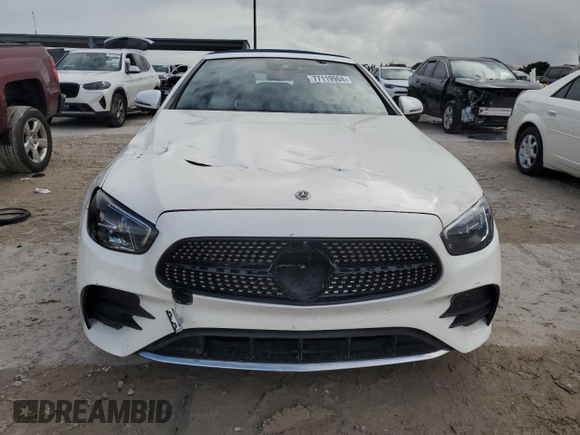 2021 Mercedes-Benz E 450 with VIN W1K1K5JB8MF157053, listed as a Copart auction lot 77119904 with 14,081 mi miles and Salvage title. Bid and sale history available at DreamBid. Image 5.