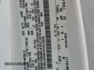 2014 Ford Escape SE z VIN 1FMCU0G91EUD32658, wystawiony jako Copart lot #58417565 z przebiegiem 186 255 mil mil oraz Szkoda całkowita • Salvage title. Historia ofert i sprzedaży dostępna na DreamBid. Obrazek 13.