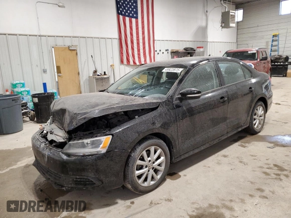 2012 Volkswagen Jetta Sedan SE w/Convenience & Sunroof with VIN 3VWDX7AJ1CM346022, listed as a Copart auction lot 49923975 with 138,692 mi miles and Salvage Title. Bid and sale history available at carsss.com. Image 1.