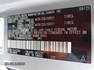 2024 Lexus RX 350 with VIN 2T2BAMBA9RC023844, listed as a IAAI auction lot 42376370 with 24,914 mi miles and . Bid and sale history available at DreamBid. Image 9.