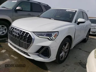 2020 Audi Q3 S line Premium Plus with VIN WA1EECF32L1116576, listed as a Copart auction lot 41111063 with 9,808 mi miles. Bid and sale history available at carsss.com. Image 1.