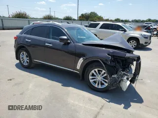 2012 Infiniti FX35 with VIN JN8AS1MW8CM154766, listed as a Copart auction lot 66765874 with 0 mi miles and Salvage Title. Bid and sale history available at carsss.com. Image 4.