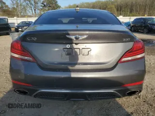 2019 Genesis G70 3.3T Advanced with VIN KMTG34LE2KU016914, listed as a Copart auction lot 51551635 with 56,671 mi miles and Salvage Title. Bid and sale history available at carsss.com. Image 6.