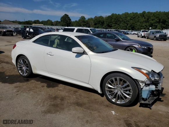 2011 Infiniti G37 Convertible with VIN JN1CV6FE9BM951221, listed as a Copart auction lot 68684104 with 128,161 mi miles and Salvage Title. Bid and sale history available at carsss.com. Image 4.