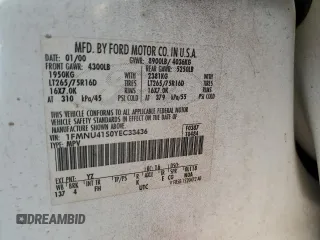 2000 Ford Excursion XLT z VIN 1FMNU41S0YEC33436, wystawiony jako Copart lot #58967765 z przebiegiem 150 114 mil mil oraz Szkody całkowita. Historia ofert i sprzedaży dostępna na DreamBid. Obrazek 13.