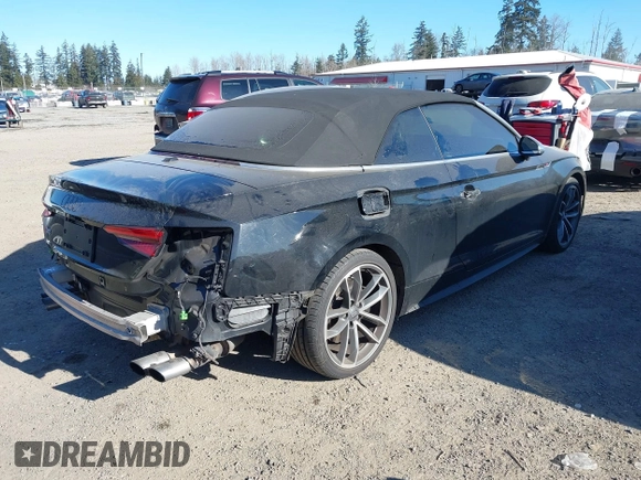 2018 Audi S5 Prestige z VIN WAU24GF57JN001317, wystawiony jako IAAI lot #41515414 z przebiegiem 55 154 mil mil oraz . Historia ofert i sprzedaży dostępna na DreamBid. Obrazek 4.
