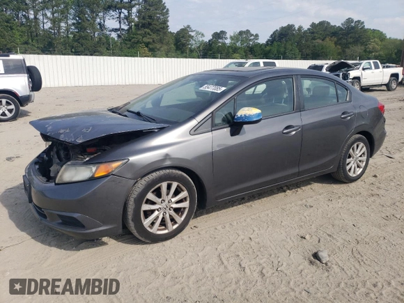 2012 Honda Civic EX with VIN 2HGFB2F81CH601657, listed as a Copart auction lot 55477085 with 152,854 mi miles and Clean Title. Bid and sale history available at DreamBid. Image 1.