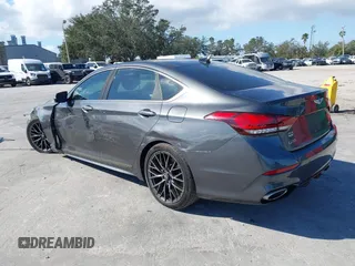 2020 Genesis G80 3.8L with VIN KMTFN4JE9LU332627, listed as a IAAI auction lot 41155598 with 70,070 mi miles. Bid and sale history available at carsss.com. Image 3.