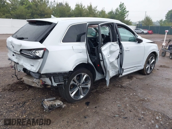 2023 Audi Q7 Premium Plus with VIN WA1LXBF72PD016514, listed as a IAAI auction lot 42422836 with 40,000 mi miles and . Bid and sale history available at DreamBid. Image 4.