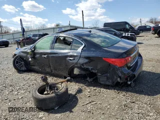 2015 Infiniti Q50 Premium with VIN JN1BV7AR4FM390914, listed as a Copart auction lot 50402405 with 142,605 mi miles and Salvage Title. Bid and sale history available at DreamBid. Image 2.