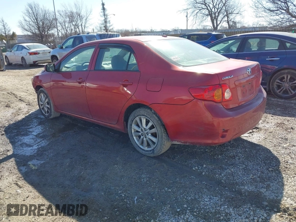 2009 Toyota Corolla with VIN JTDBL40E29J017537, listed as a IAAI auction lot 41757305 with 154,170 mi miles. Bid and sale history available at carsss.com. Image 3.